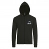 Sweat shirt simple zip capuche Noir ammdf homme