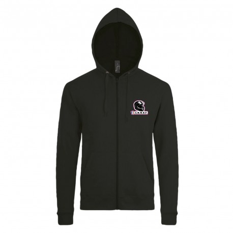 Sweat shirt simple capuche Noir ammdf femme