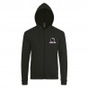 Sweat shirt simple zip capuche Noir ammdf femme