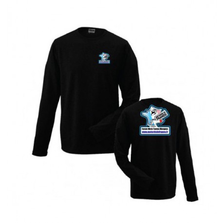 T Shirt noir  manches longues Forum motards de france