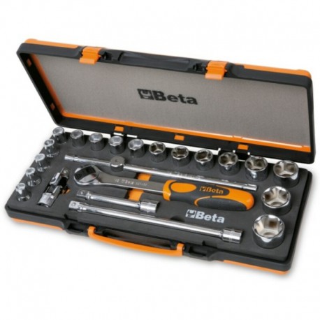 Coffret douilles & cliquet EXPERT 3/8''