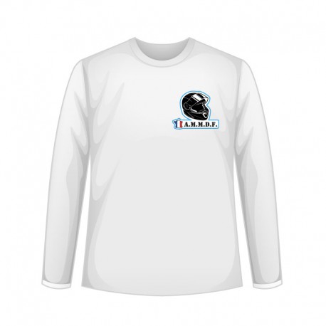 T Shirt Blanc  manches longues Forum motards de france