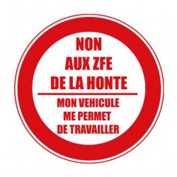 Sticker Non aux zfe de la honte