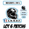 Lot Patchs pour anciens Gilets d'identification régional AMMDF ( motardes ou motards )