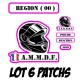 Lot Patchs pour anciens Gilet d'identification régional AMMDF ( motardes ou motards )